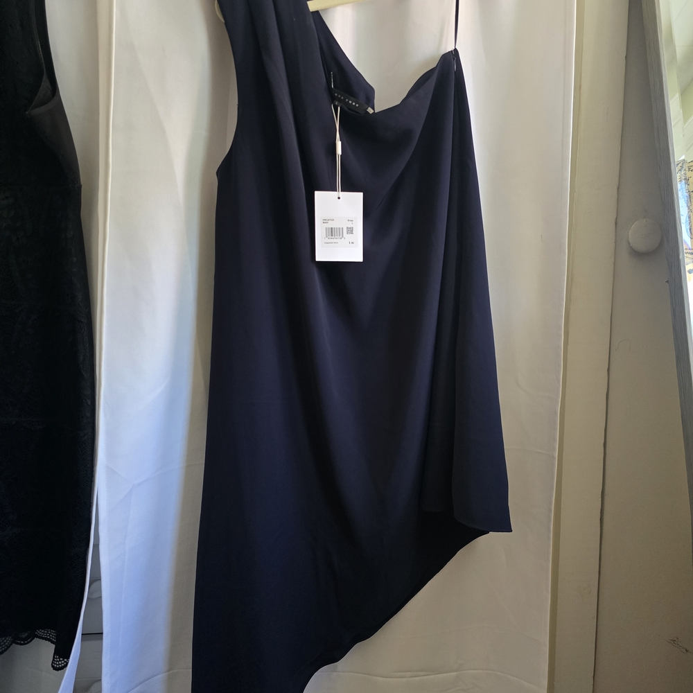 Endless Rose Navy Asymmetrical Dress